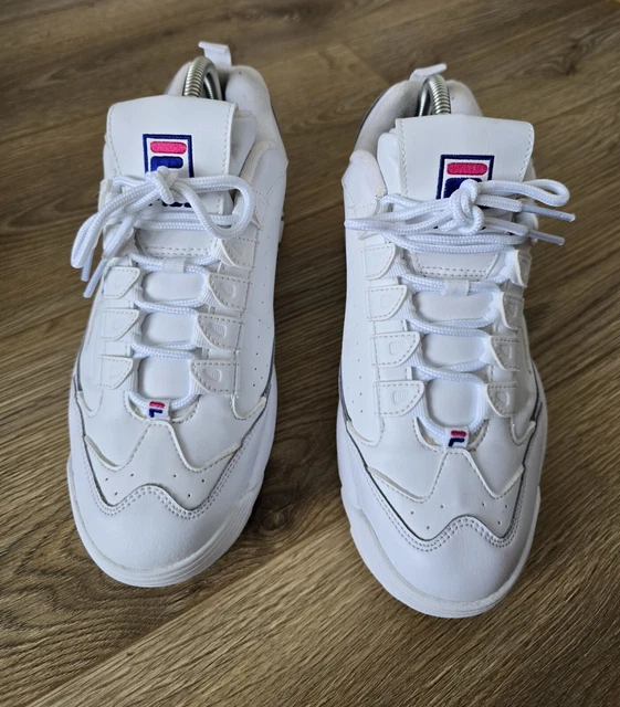 FILA DISRUPTOR 3 White Amparo Blue Leather Adult Trainers UK Size 7 21.99 PicClick UK