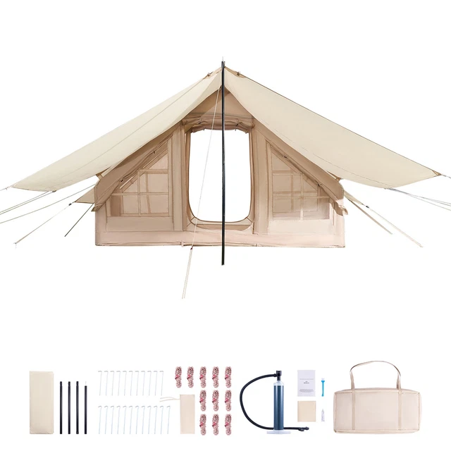 HomeViewto 9,8 x 13 pi avec auvent, tentes de camping gonflables avec