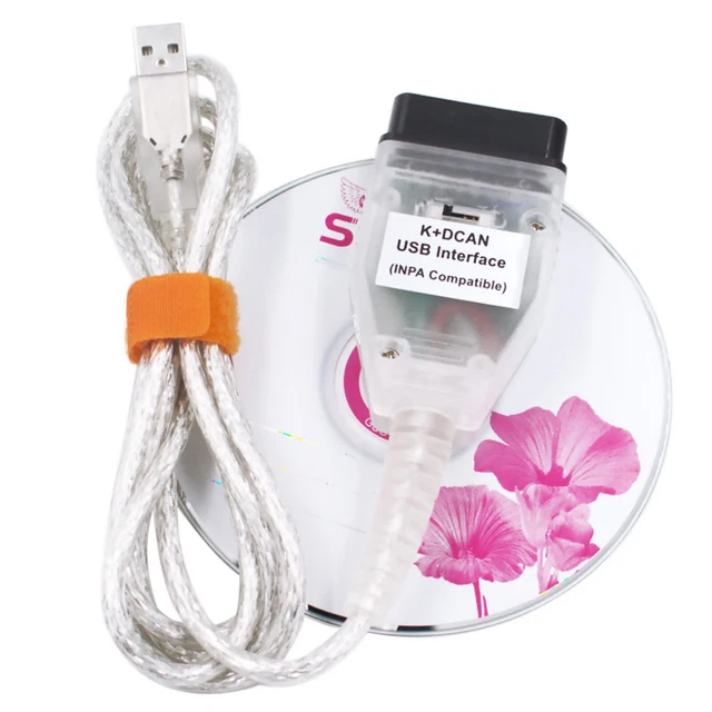INPA K+DCAN OBD2 USB Interface Cable With Switch EDIABAS NCSEXPERT Kit For BMW