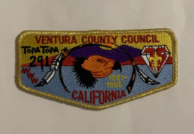 OA Topa Topa Lodge 291 Ventura County Council California Flap Mint