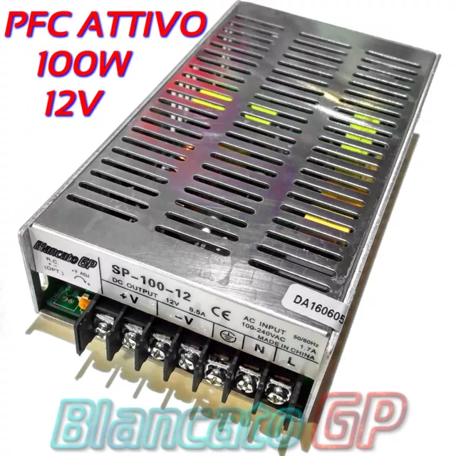 Fuente de Alimentación Pfc Activo 100W 8.5A 12V Dc Transformador 220V AC Ce LED