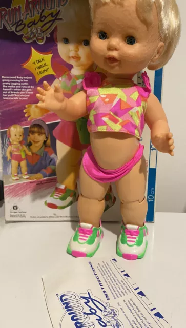 MATTEL VINTAGE BLUEBIRD Toys Run Around Baby Doll In Box Fully