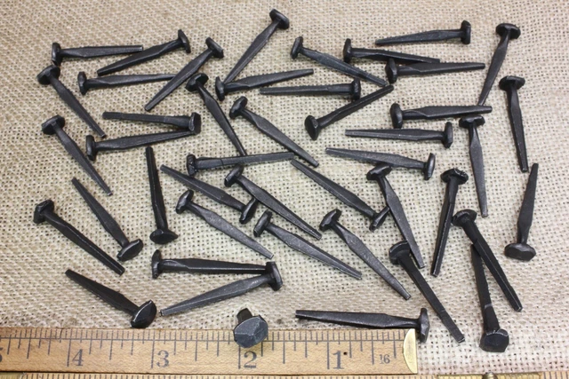 1 1/2" Rose head 45 nails square wrought iron vintage rustic Decorative historic