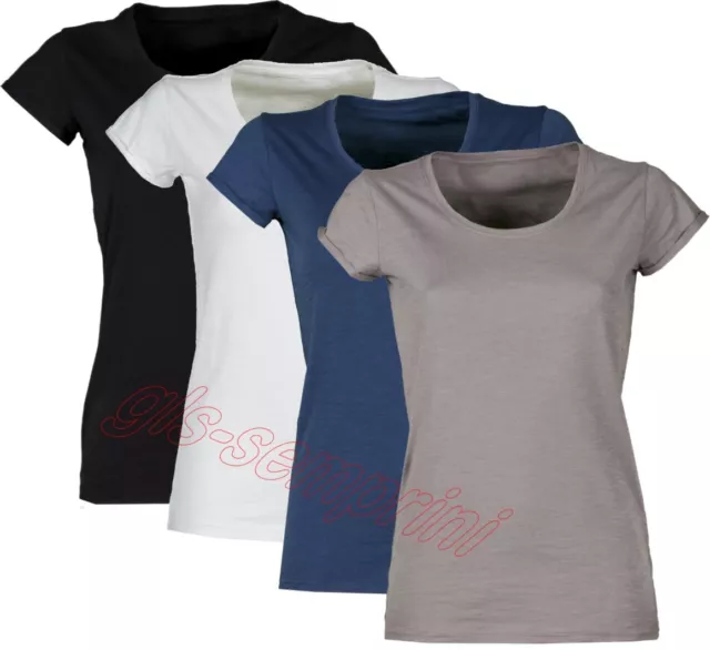 T-Shirt Maglietta Da Donna Manica Corta Sfiancata Neutra Payper Party Lady