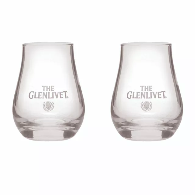 The Glenlivet Scotch Whiskey 2 Snifter Glasses 280ml BNWOB MAN CAVE EXCOSSE