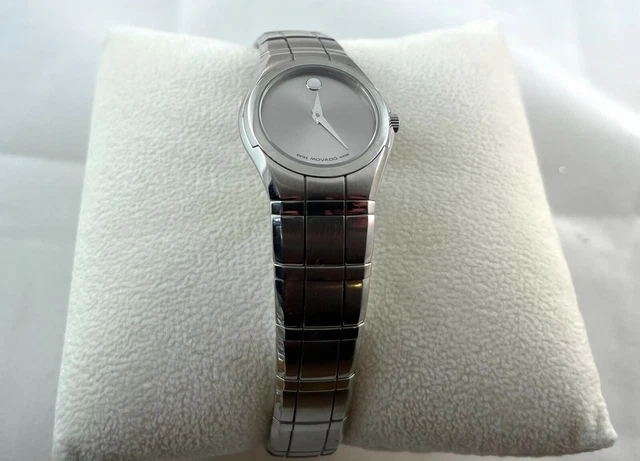Orologio Donna MOVADO SENTO Grigio Museo Quadrante Sant'Acciaio Al Quarzo Svizzero in Scatola 3