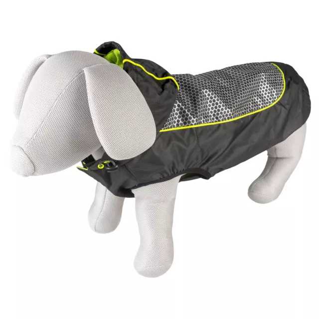 Duvo+ Chiens Manteau de Pluie Sportif Noir/Gris, Différentes Tailles, Nouveau