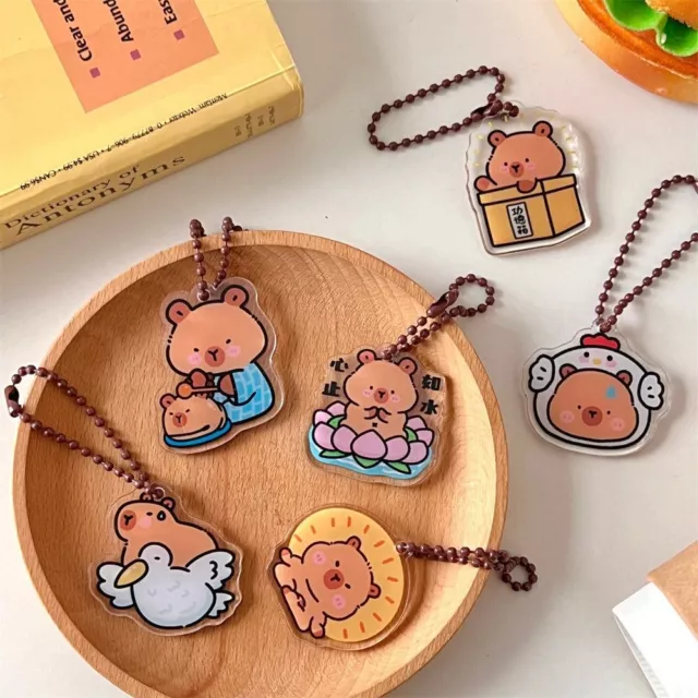 Cute Capybara Keychain Creative Car Keys Chain Pendant  Key Chain  Couple