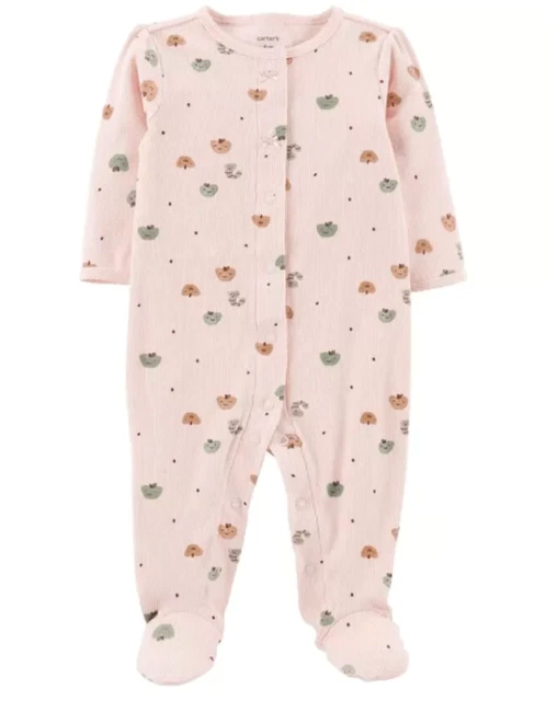 Carters Baby “Apple Of My Eye” Teacher Bodysuit Footie Pajamas Size 3 Months