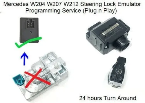 Mercedes Benz Steering Lock ESL ELV Emulator Programming W204 W207 W212