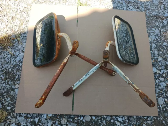Vintage pick up West Coast truck towing mirrors Door mounted Set With Brackets