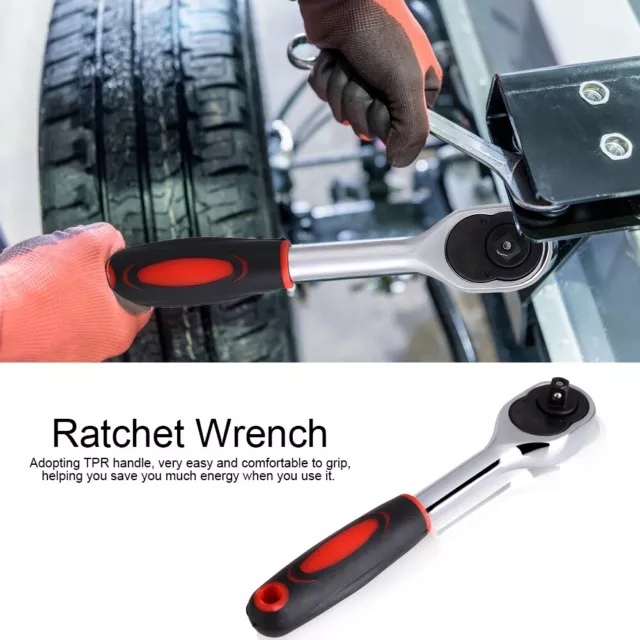 1PC Heavy Duty 1/4 Drive Quick Release Ratchet Socket Wrench Hand Bike Car FR 3