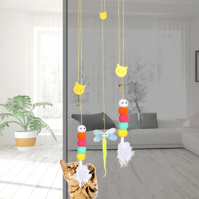 Cat Interactive Teaser Toys Electric Hanging Simulation Bird Flying Rope B5E7