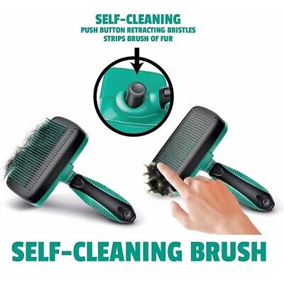 Self-Cleaning Slicker Brush by Ruff 'n Ruffus For Dog-Cat-Rabbit 3