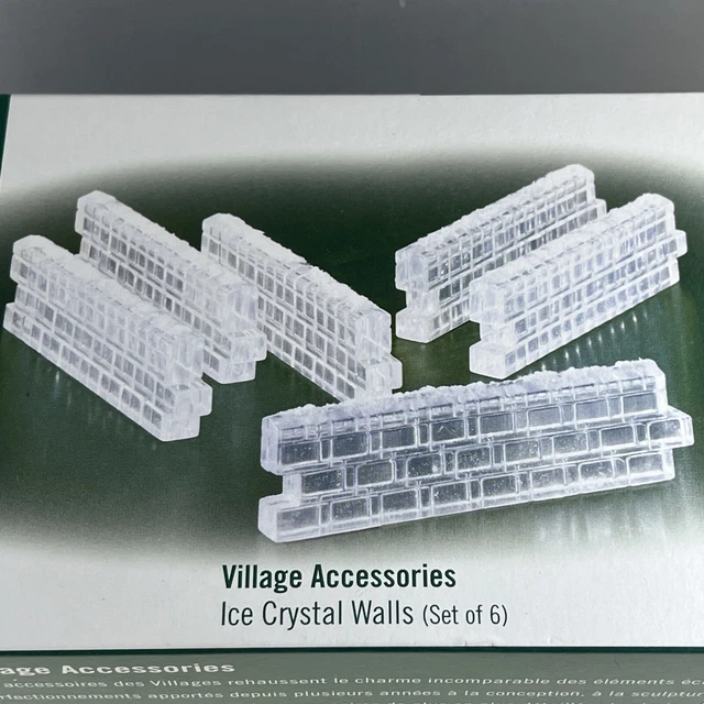 Vtg Dept 56 Ice Crystal Walls Set  6 Christmas Village North Pole Ice Blocks  #5