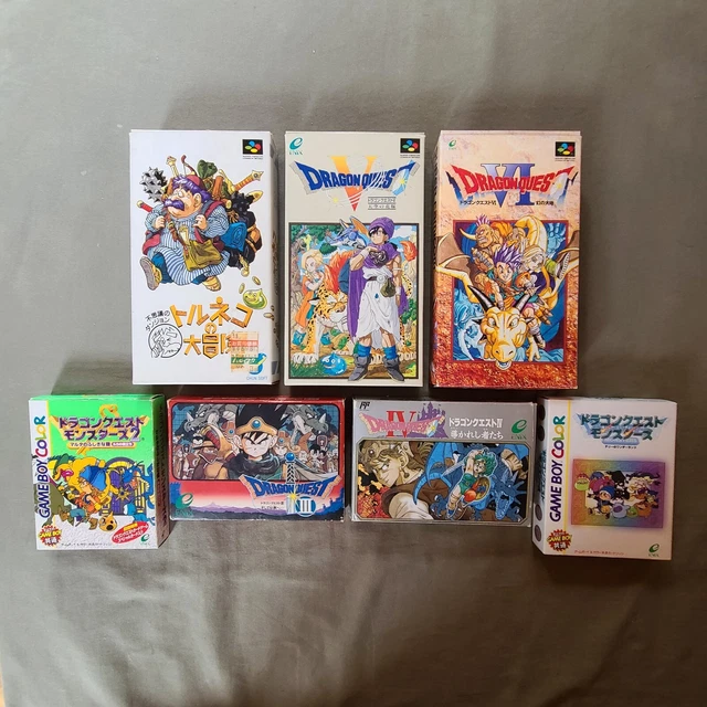 Boxed Lot Of 7 Japanese Video Games - Super Famicom, Famicom & Game Boy Color