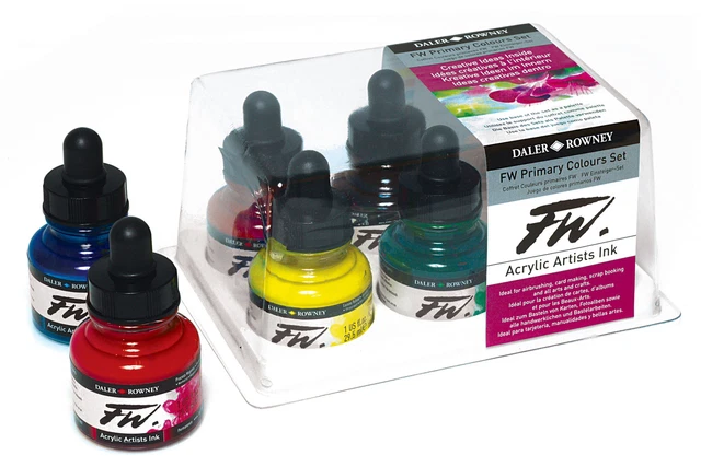 Daler Rowney FW Artists Acryl Primärfarben 6er Set