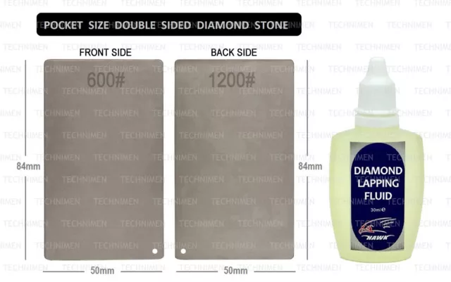 600# 1200# Diamond Card Stone Honing Sharpening Razor Knife Blade Lapping Fluid