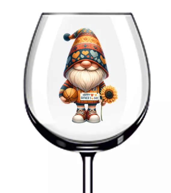 12x Vatertag Gnome Gonk Sonnenblume Weinflasche Van Vinyl Laptop Aufkleber Aufkleber