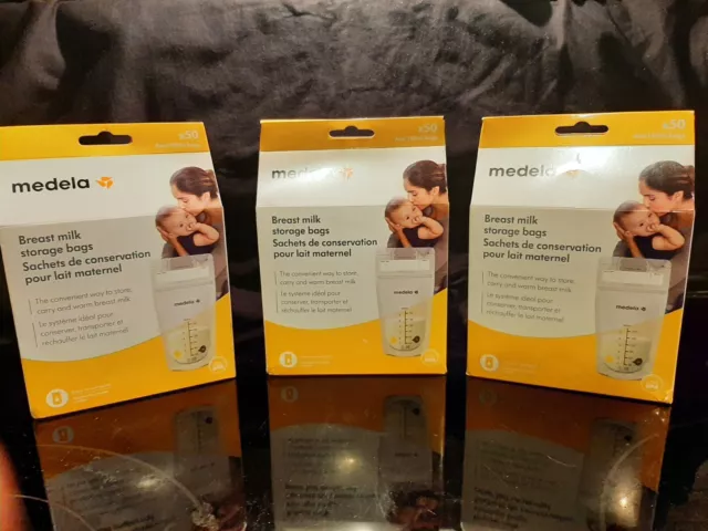 Medela Breast Milk Storage Bags 3- 50 Count BOXES