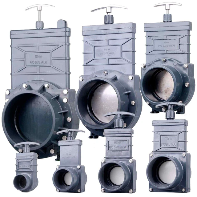 PVC ZUGSCHIEBER XCLEAR Serie Koi Teich Filter Absperrschieber Koiteich