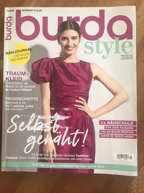 "Burda style" Heft 3/22 Zeitschrift -Nähen -Nähschule -Schnittmuster