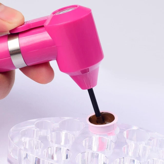 Dispositivo de pluma licuadora de tinta con varilla de mezcla pigmento eléctrico caña agitadora (rosa)