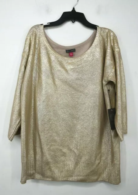 Women's Vince Camuto Mock Neck Sweater $109 NWT XL Gold