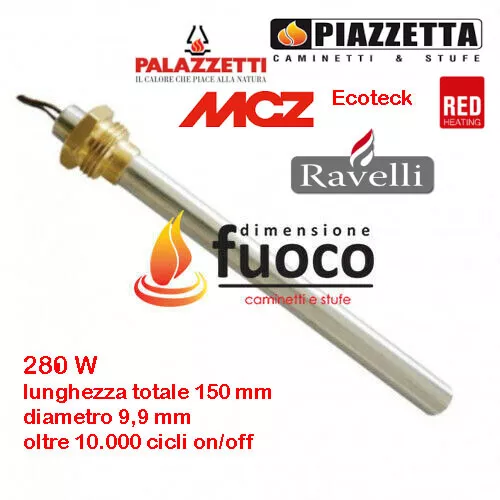 Candeletta  Accensione Stufe Pellet Racc.3/8 - Mcz - Palazzetti - Piazzetta 1004