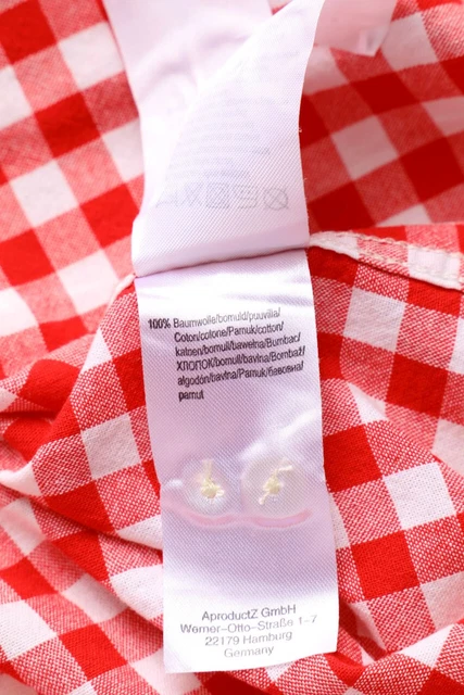 Camicia folcloristica PRINCIPE WIESEN a quadri 39 rosso off-white 3