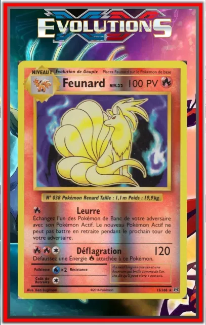 Feunard Reverse - XY12:Evolutions - 15/108 - Carte Pokémon Française