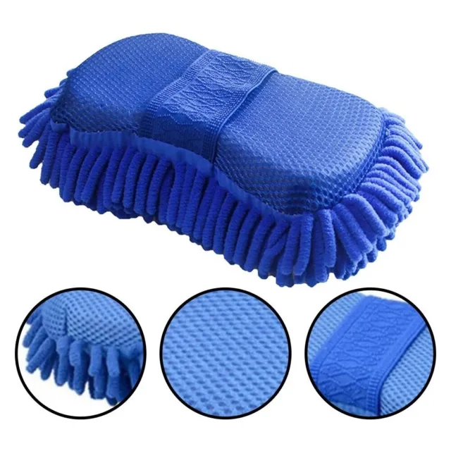 Microfiber Chenille Car Wash Sponge Auto Care Brush Pad Cleaning Tools