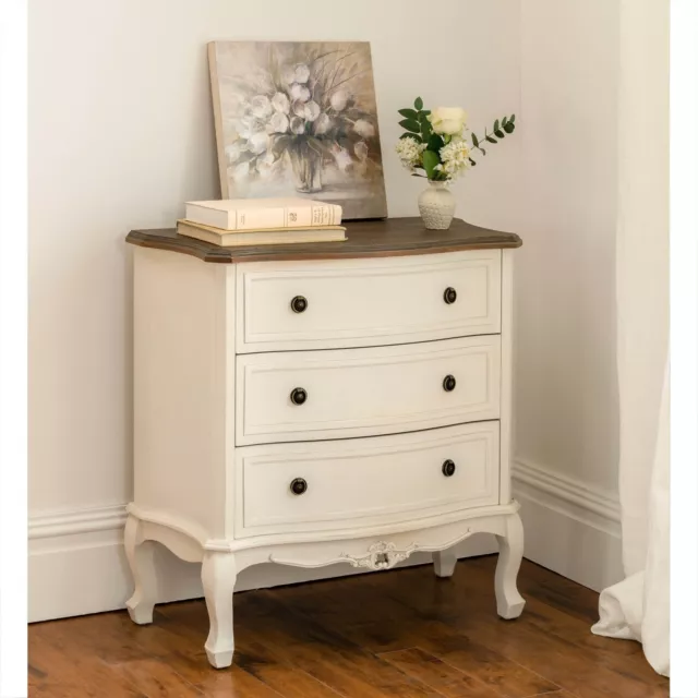 Annaelle Antique White French Style Chest of Drawers | Bedroom Storage