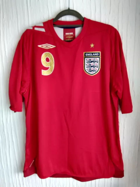 JOB LOT, 3 Retro England  Men's Red Away Football Shirts, 2002 - 2008
