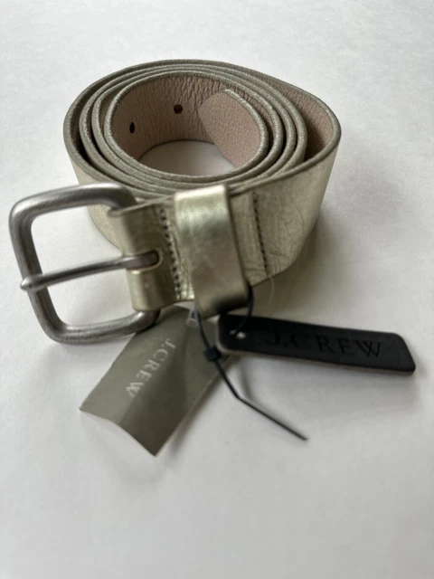 NWT - J Crew Gold Leather Belt Size M
