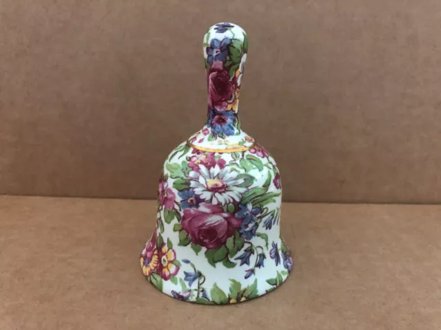 Gorgeous 1995 ROYAL WINTON GRIMWADES Summertime Floral Chintz Bell