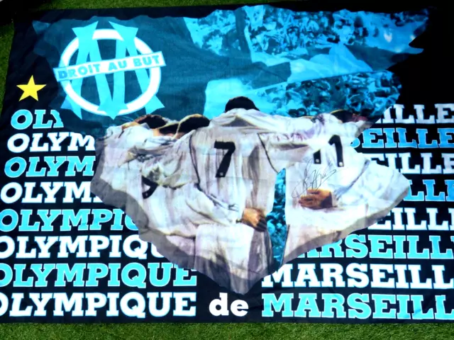 Drapeau de l'OM Olympique de Marseille 90x150cm ou 60x90cm/3x5ft or 2x3ft