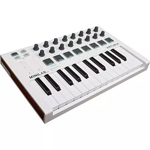 Arturia MiniLab MkII Portable MIDI Controller Keyboard weiß USB Musik AKZEPTABEL