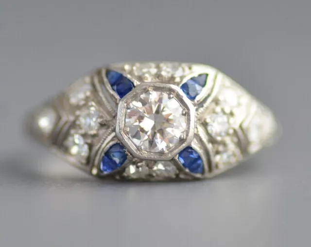 2.66 Ct Round Cut Lab-Created Diamond Old Vintage Victorian 1920's Dinner Rings