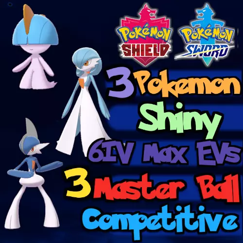 Shiny Gardevoir / Pokemon Sword and Shield / 6IV Pokemon / Shiny Pokemon