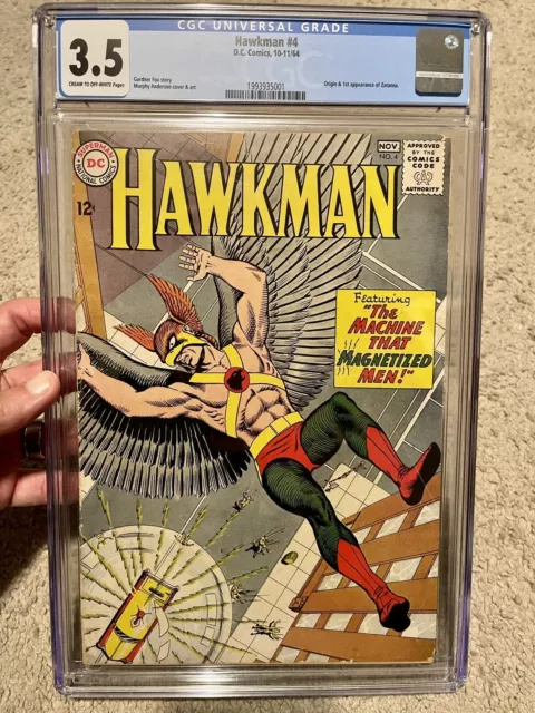 HAWKMAN #4 CGC 3.5 1st App Of ZATANNA! First Appearance! DC Comics 1964