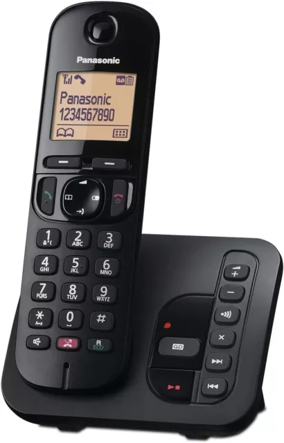 Panasonic KXTGC260EB DECT Cordless Telephone with 18-min Answer Machine - Single