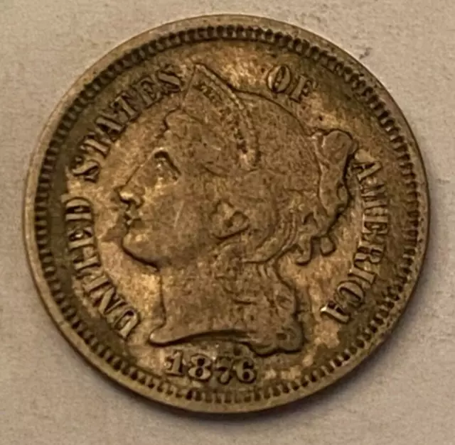 1876 - 3 Cent Nickel - " You Grade "