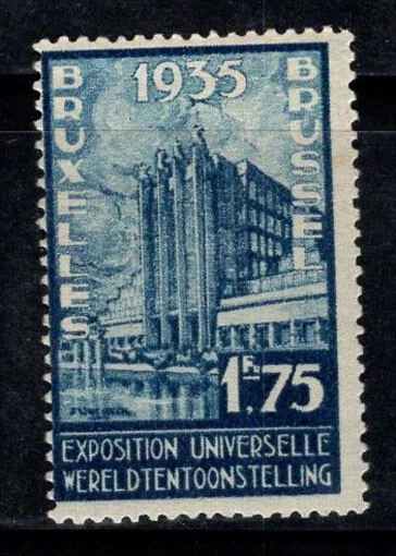 Belgique 1934 Mi. 381 Neuf * MH 100% 1.75 fr, Exposition Bruxelles