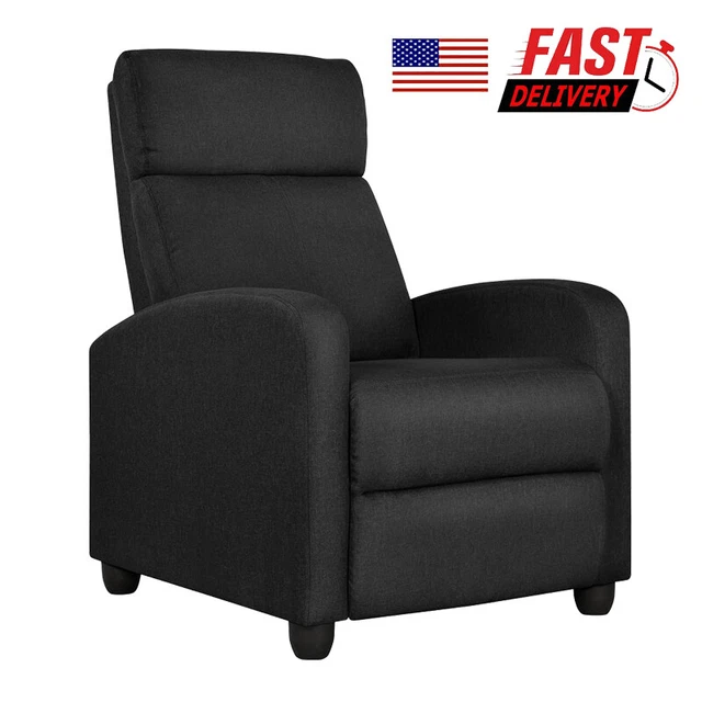 Fabric Push Back Theater Recliner Chair with Footrest Modern Seating Club Chairs Fabric Push Back Theater Recliner Chair with Footrest Modern Seating Club Chairs