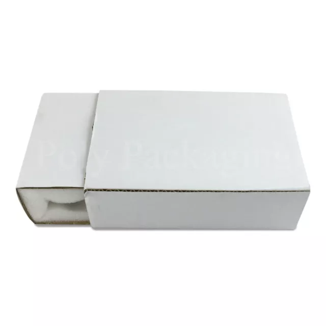 White FOAM LINED Postal Boxes(11x7x2")Medium Shell & Slide PROTECTIVE CARTONS