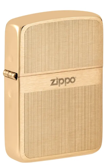 Zippo Lighter: 1941 Replica, Engraved Design - Brushed Brass 81488