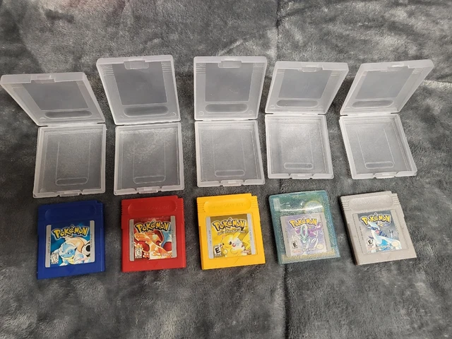 Pokemon Red+Yellow+Blue+Crystal+Silver (Nintendo GameBoy Color LOT) - Pokemon Red+Yellow+Blue+Crystal+Silver (Nintendo GameBoy Color LOT) -