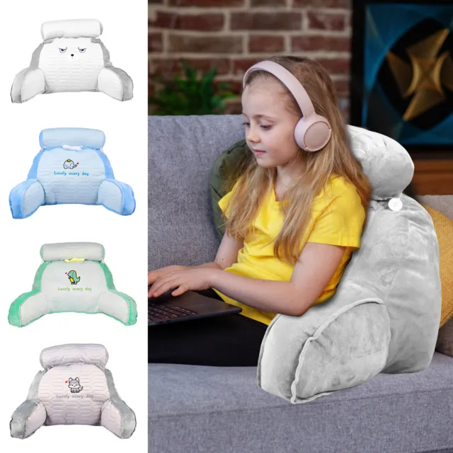 Reading Pillow with Detachable Neck Roll Ergonomic Reading Cushion with↷