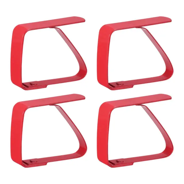 Tablecloth Clips 50mm x 40mm 420 Stainless Steel Table Cloth Holder Red 12 Pcs